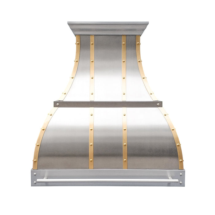 Stainless Steel Custom Range Hood with Pot Rails SH1-C4BTRH