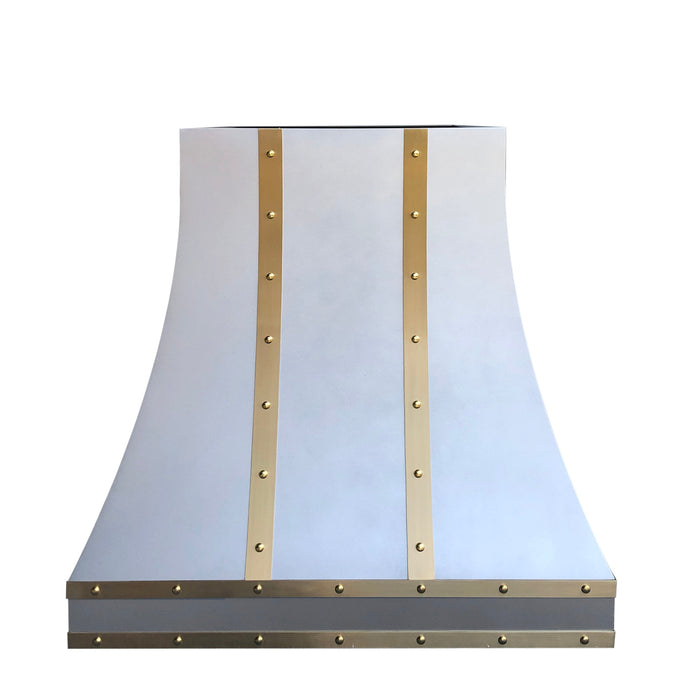 Stainless Steel Custom Curved Hoods with Brass Buttons