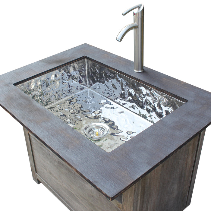 Hammered Water Ripple Shaped Undermount Stainless Steel Sinks