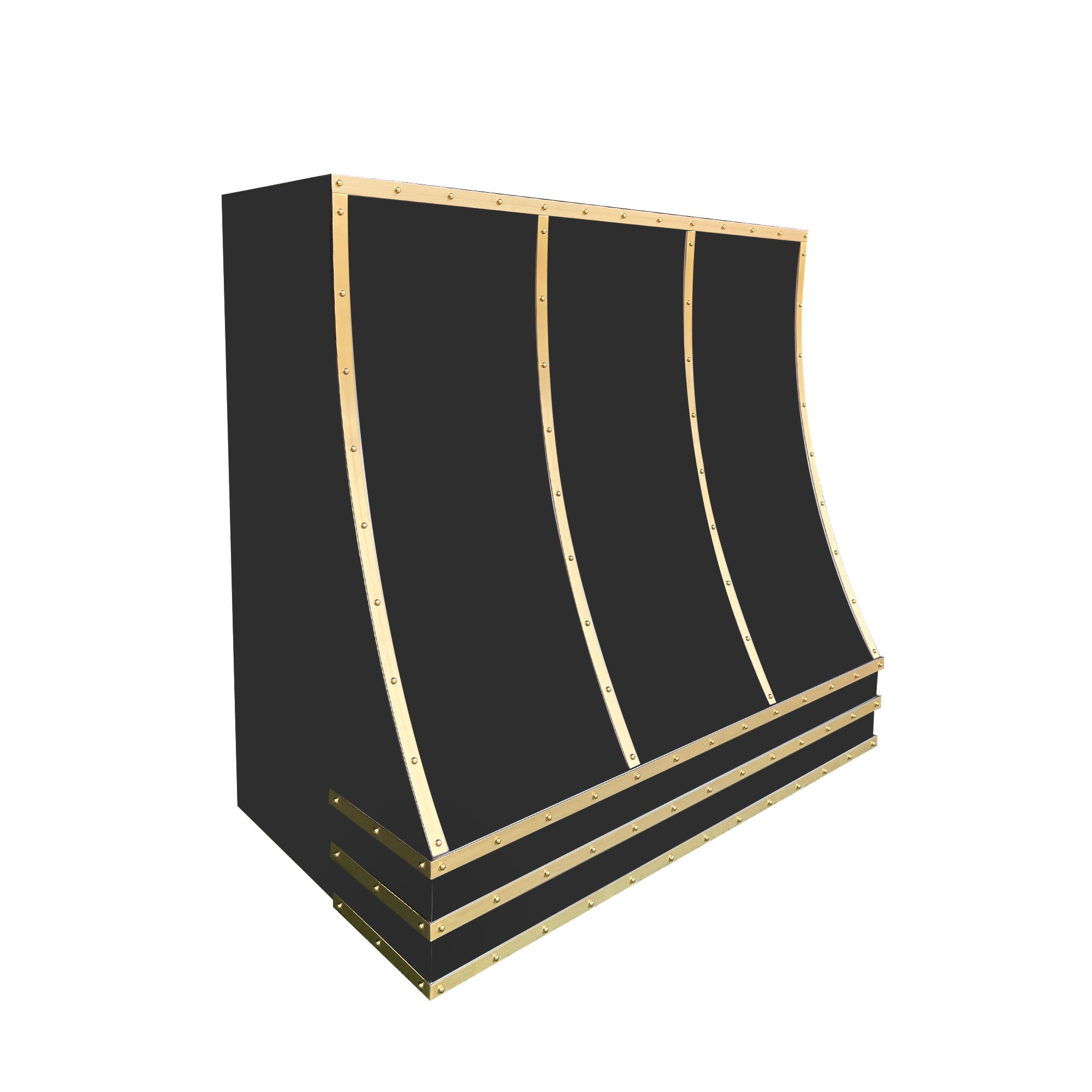 RHM Black Stainless Steel Custom Slope Metal Vent Hoods H85TRB for Tr