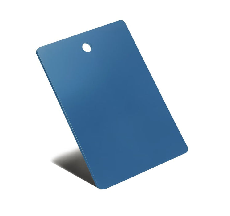 Glossy Blue Sheet for Metal Range Hoods, Kitchen Sinks, 2" by 3"