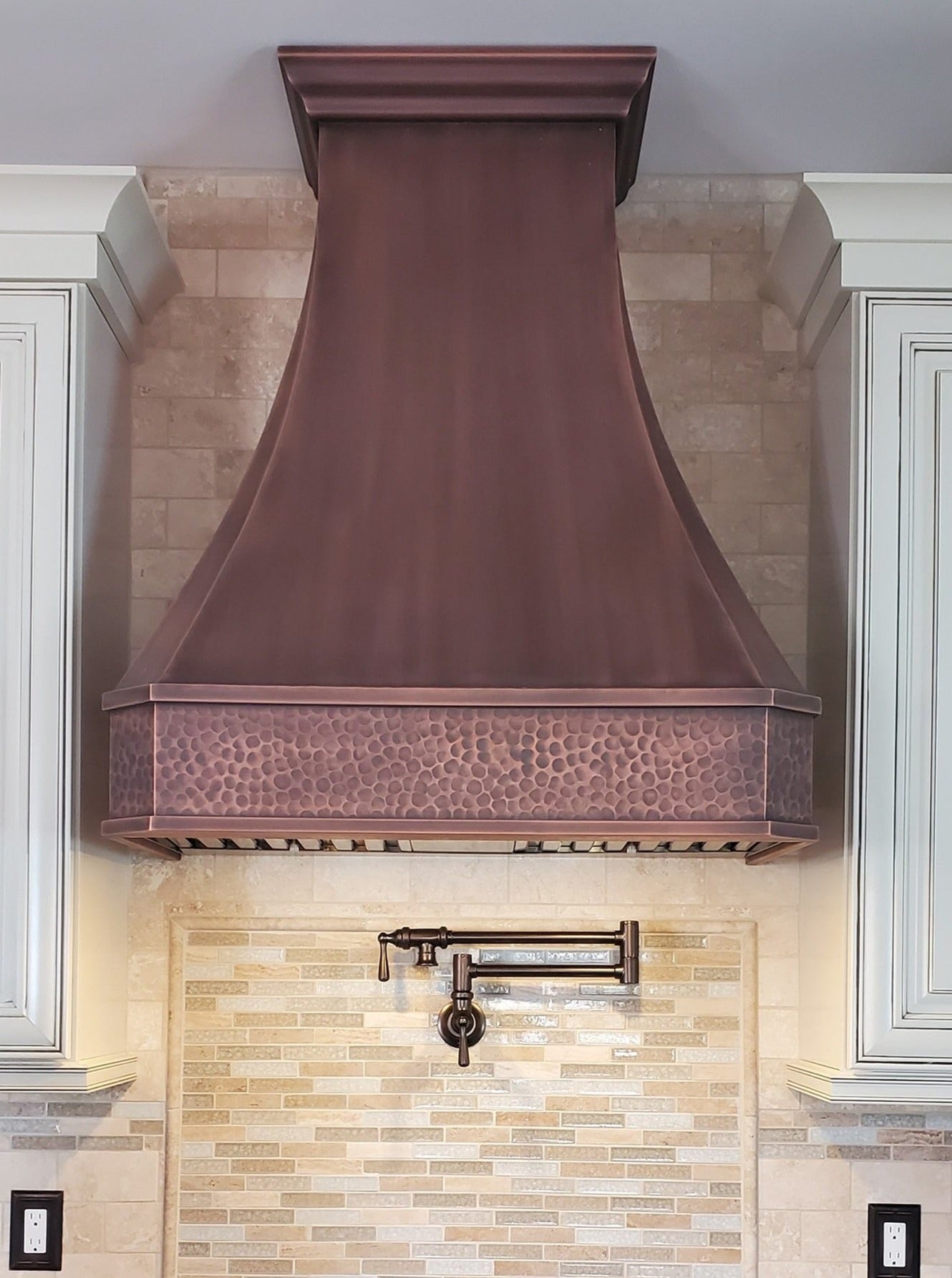 Curved Kitchen Hood Custom Curved Vintage Copper Kitchen Hood for Sonia — Rangehoodmaster