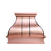 Curved Penny Custom Copper Kitchen Hood CT-VH02TR. Mixed Texture