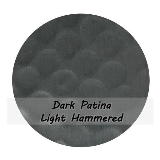 Copper Sample Dark Patina Light Hammered Texture Copper Tailor