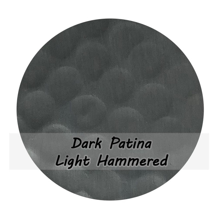 Copper Sample Dark Patina Light Hammered Texture Copper Tailor