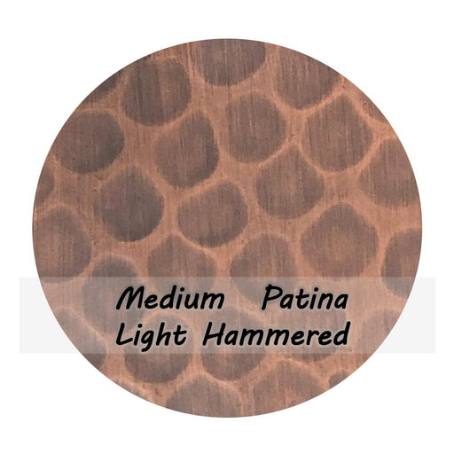 Copper Sample Medium Patina Light Hammered Texture Copper Tailor