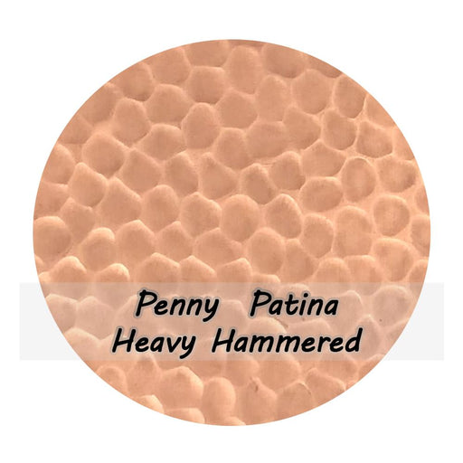 Copper Sample Penny Patina Heavy HammmeredTexture Copper Tailor