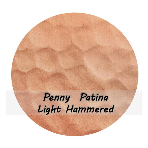 Copper Sample Penny Patina Light HammeredTexture Copper Tailor