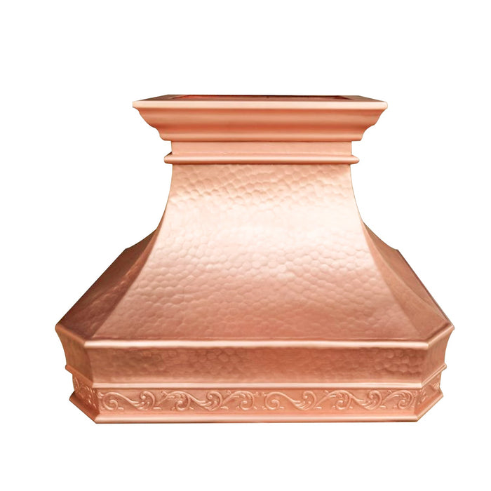 Classic Sweep Handcraft Copper Stove Vent Hood for Mary