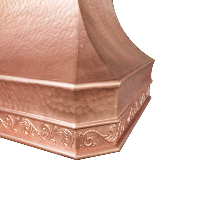 Classic Sweep Handcraft Copper Stove Vent Hood for Mary