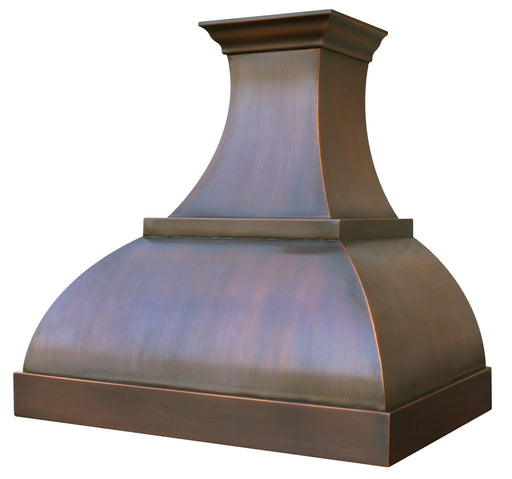 Bell Curve Copper Custom Range Hood with Professional Stainless Steel Vent Motor Fan