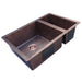 70/30 Offset Double Bowl Copper Undermount Kitchen Sink Copper Tailor