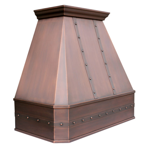 CT-VH14TR Custom Copper Kitchen Hood Copper Tailor
