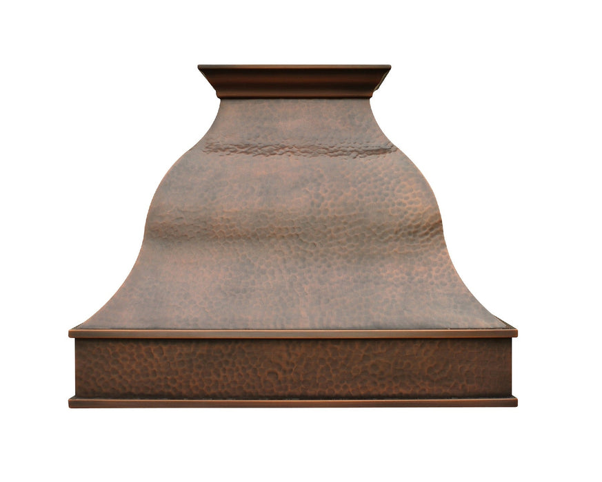 S-Curved Hammered Copper Kitchen Hood CT-VH09 for Rc
