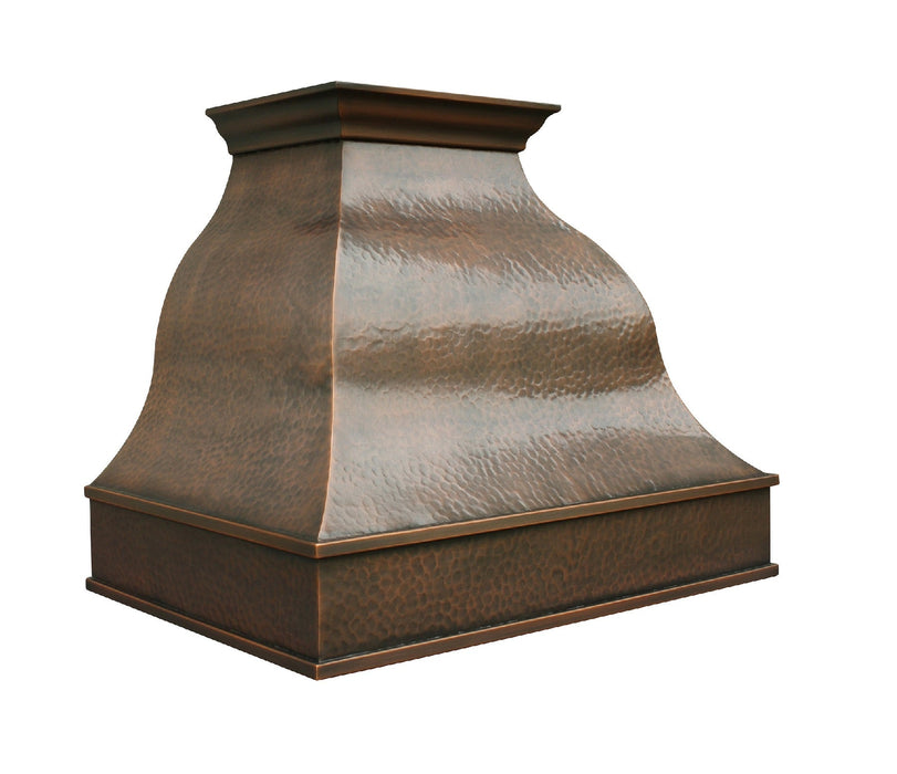 S-Curved Hammered Copper Kitchen Hood CT-VH09 for Rc