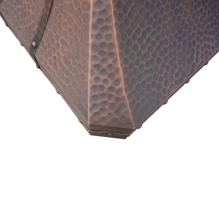 darken medium copper range hood