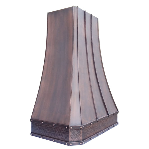 Custom Antique Copper Kitchen Hood