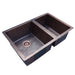 60/40 Offset Double Bowl Copper Undermount Kitchen Sink Copper Tailor