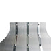 Custom Stainless Steel S-Curve Range Hood with mirror bands