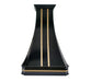 Black Stainless Steel Custom Vent Hoods with Brass Straps SH3-C2BTRM