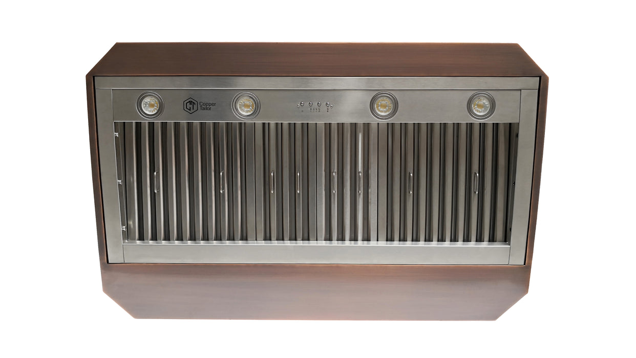 Copper Range hoods with Stainless Hood Inserts