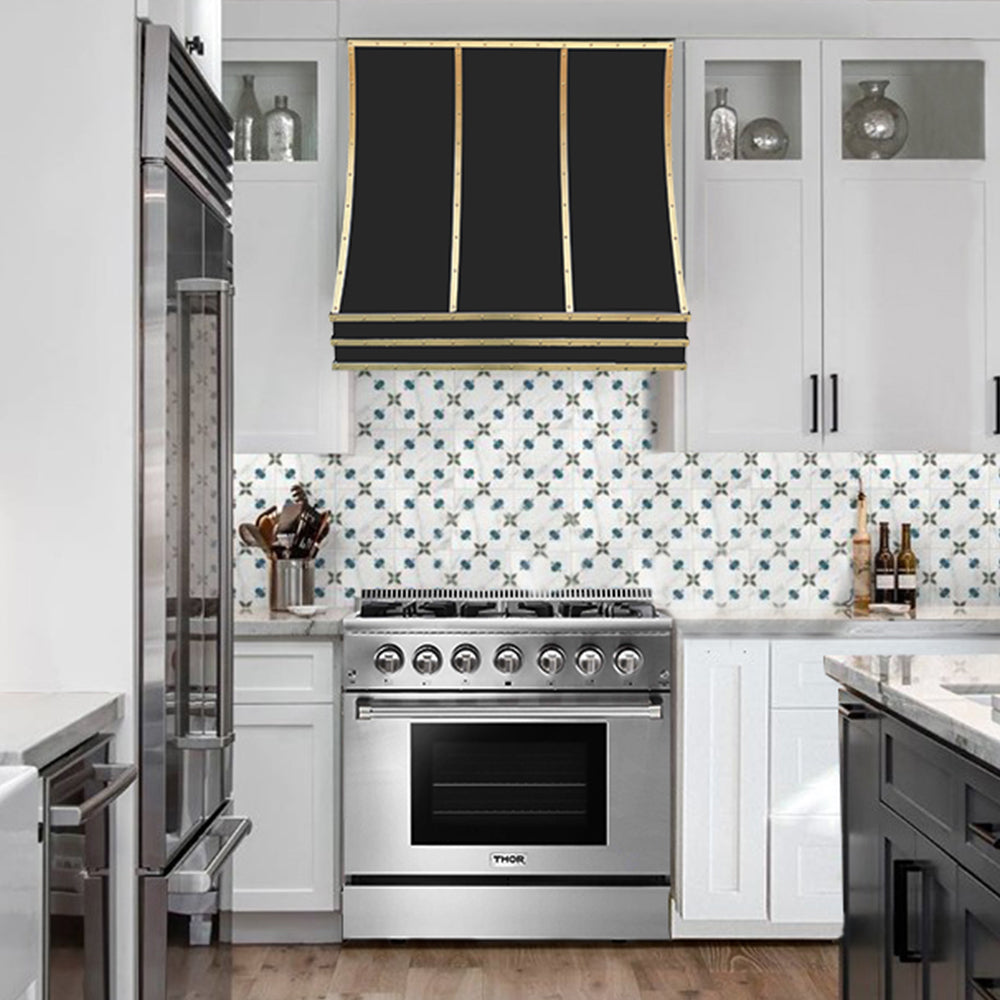 Black Stainless Steel Custom Slope Metal Vent Hoods & Thor Stainless S — Rangehoodmaster