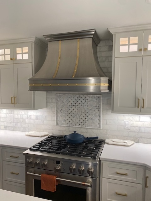 RHM Sweep Stainless and Brass Custom Range Hood SH3-C2BTRM