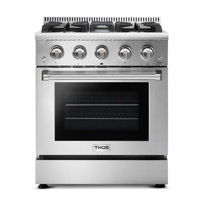 Thor Kitchen 30 in. Professional Gas Range in Stainless Steel with 4 Sealed Burners 4.2 cu. ft. Oven